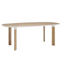 fritz hansen - table à manger analog™ jh63 185x105cm - chêne/platau de table placage/pieds en chêne/lxlxh 185x105x72cm